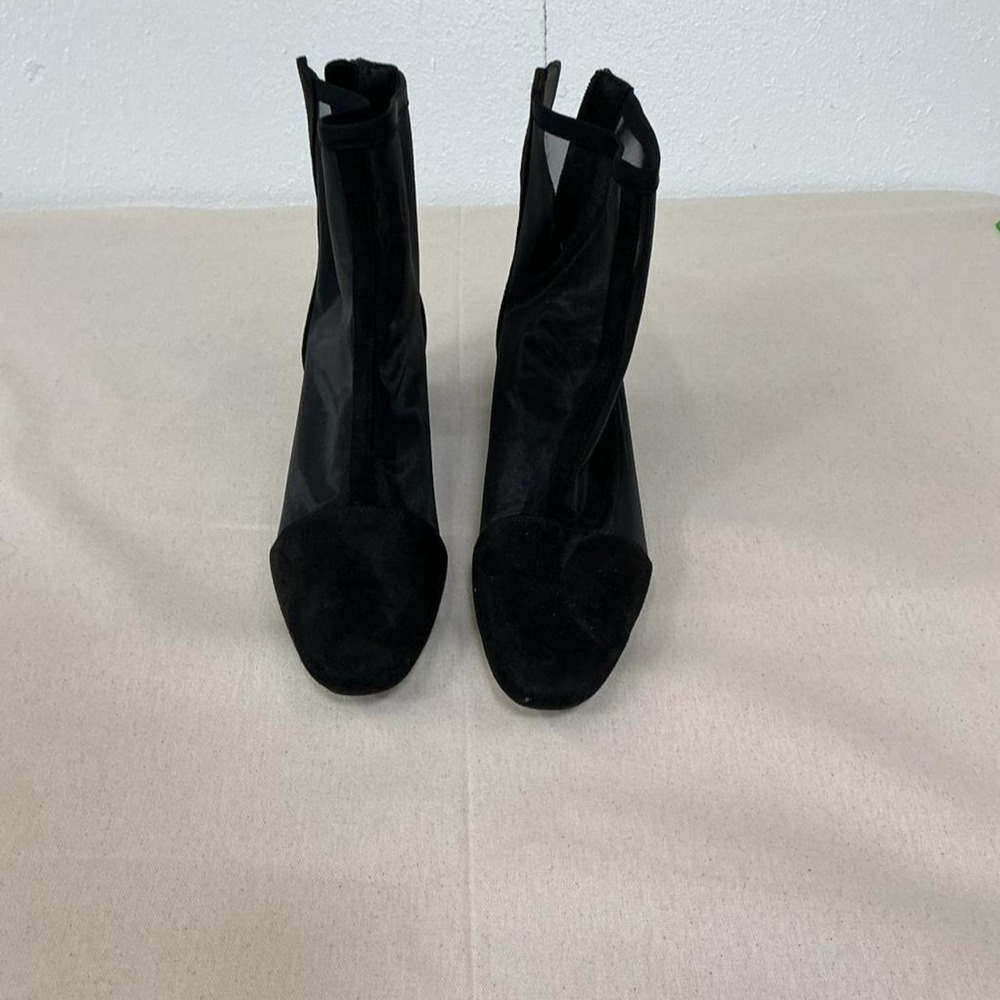 A New Day sheer mesh ankle heel boots